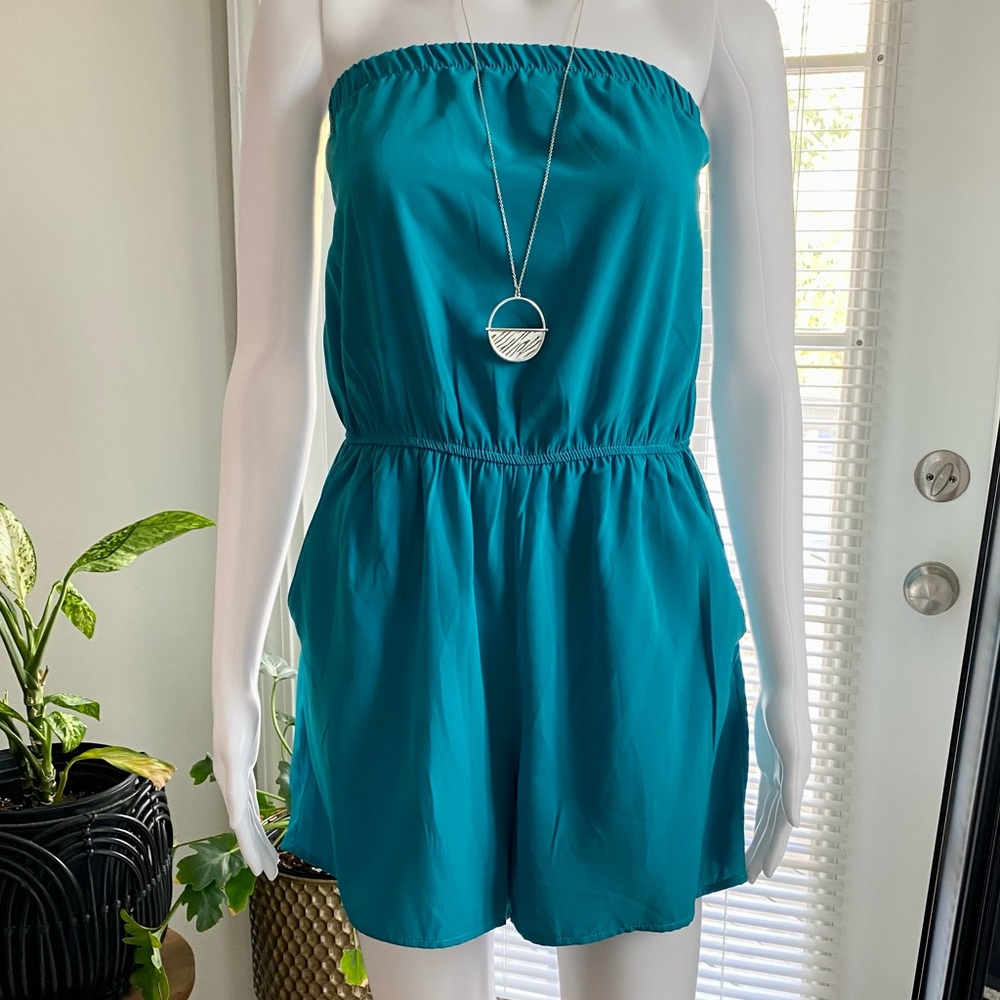 Forever 21 Turquoise Tube Romper